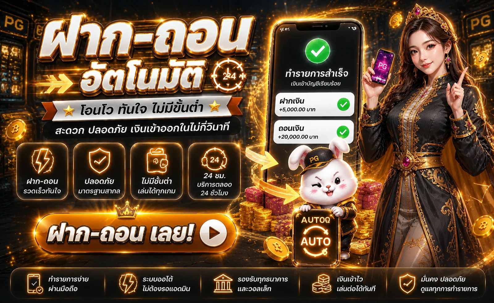 KINGBETTH ฝากถอนอัตโนมัติและการจัดการบัญชี